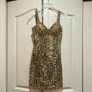 Scala mini dress | Size: 0 | color: Gold and silver